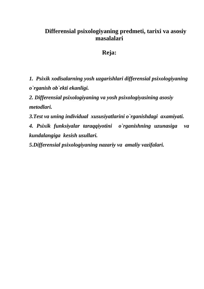Differensial psixologiya 1