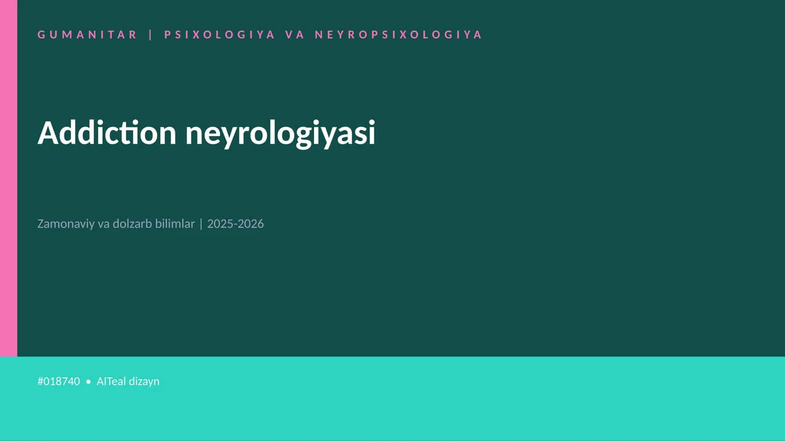 Addiction neyrologiyasi 1
