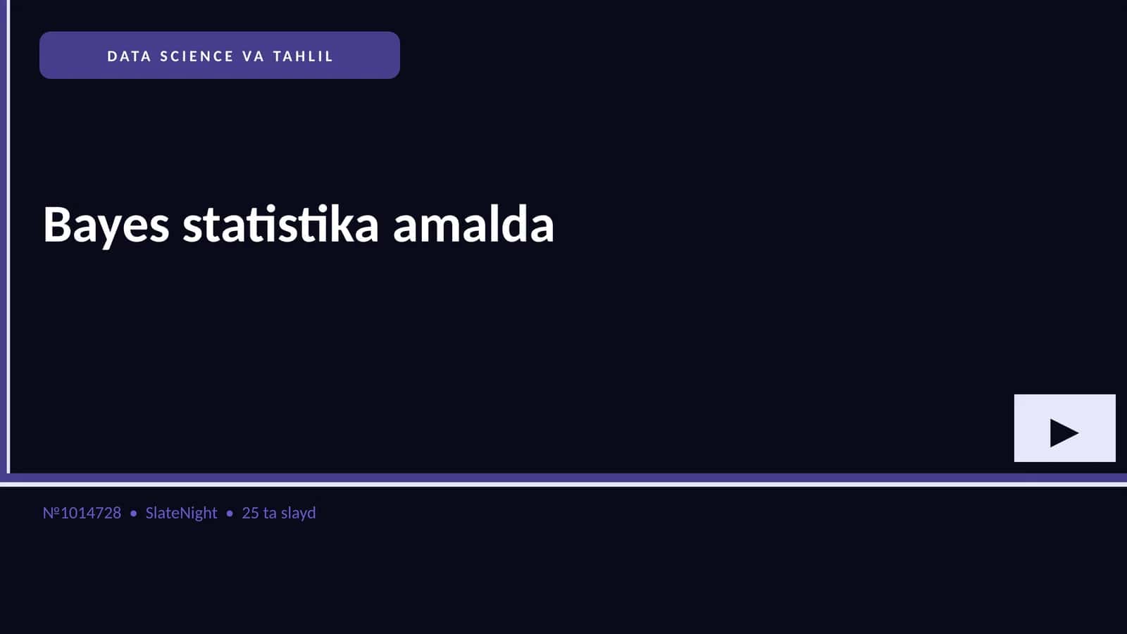 Bayes statistika amalda 1