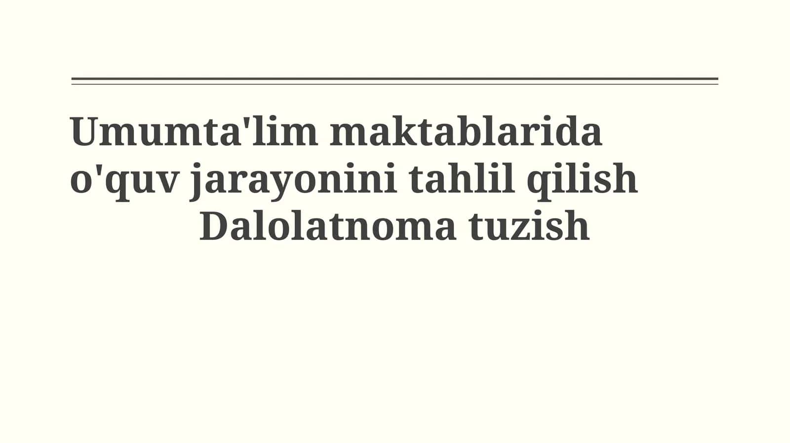Ta'limning maqsadlari va vazifalari 1