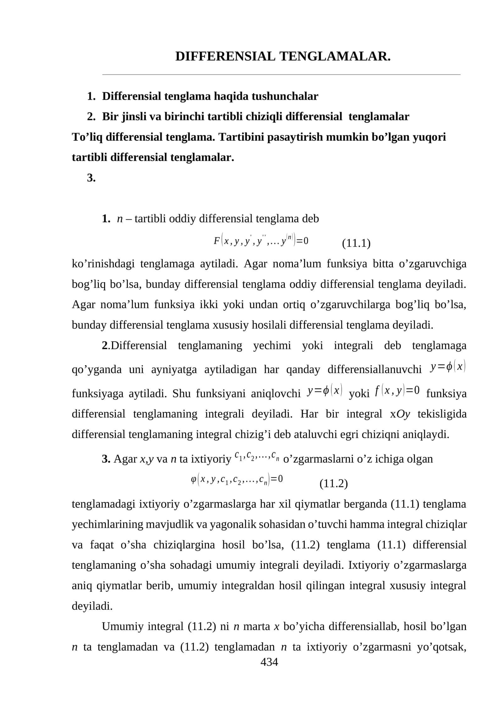 DIFFERENSIAL TENGLAMALAR 1