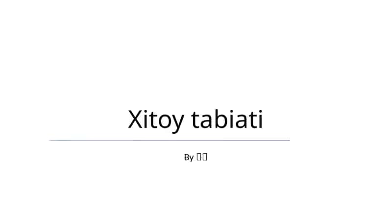 Xitoy tabiati 1