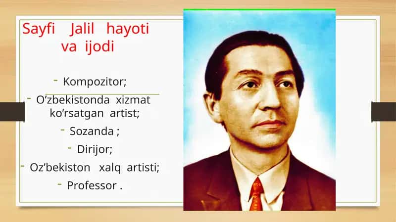 Sayfi Jalil hayoti va ijodi 1