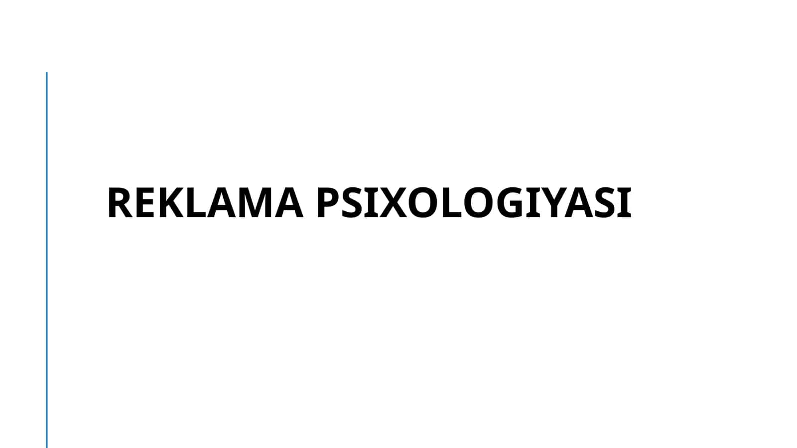 Reklama psixologiyasi 1