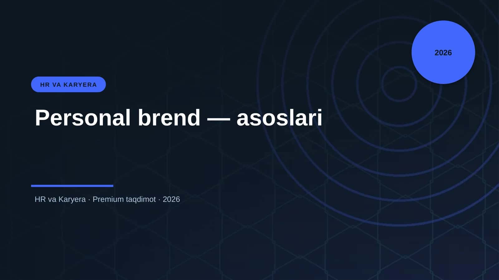 Personal brend — asoslari 1