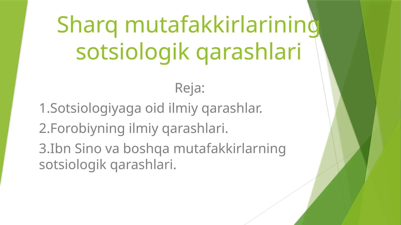 Sharq mutafakkirlarining sotsiologik qarashlari 1