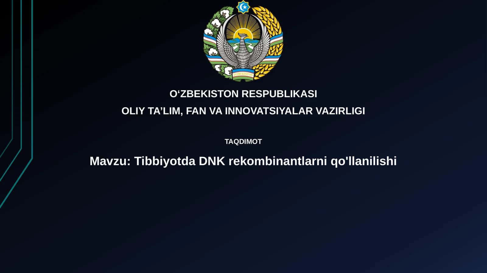 Tibbiyotda DNK rekombinantlarini qo'llanilishi 1