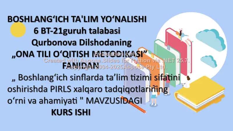 "ONA TILI OʻQITISH METODIKASI" 1
