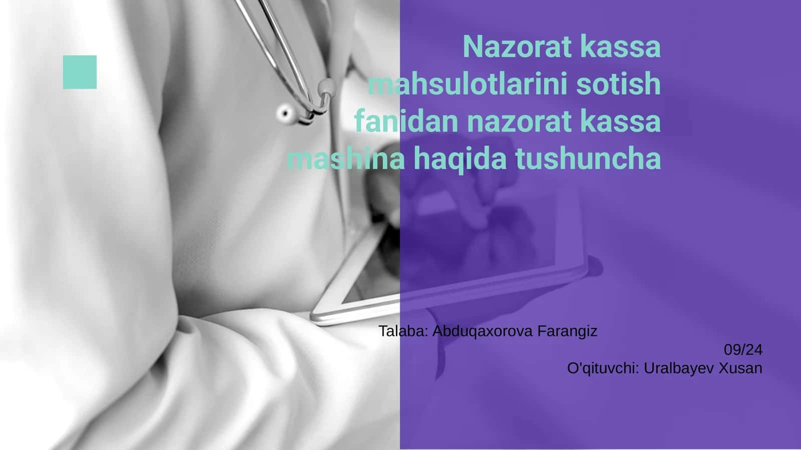 Nazorat kassa mashina haqida tushuncha 1