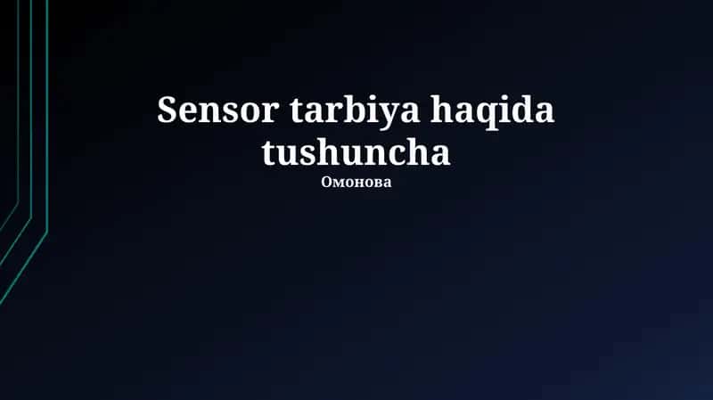Sensor Ta'limi va STEM ta'limi 1