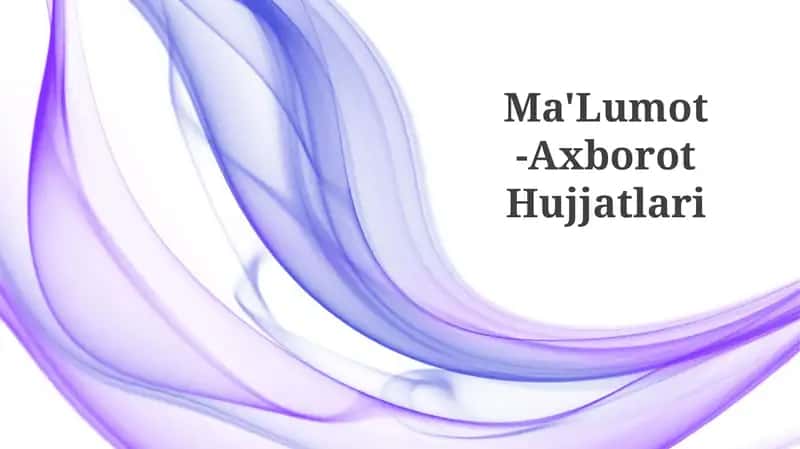 Axborot hujjatlari 1