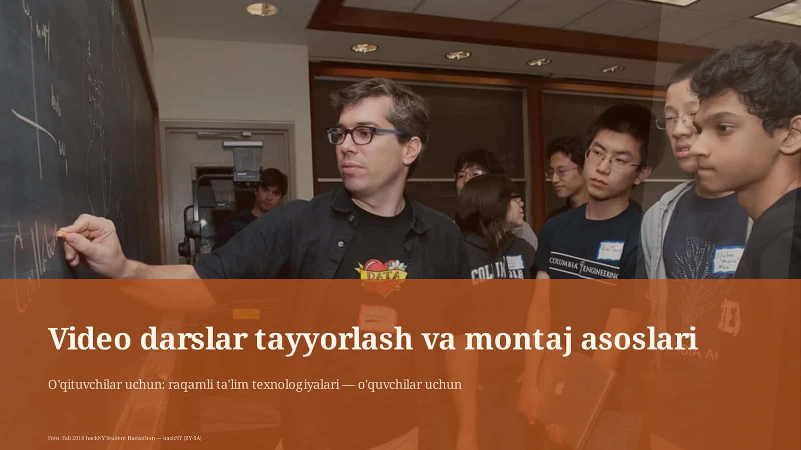 Video darslar tayyorlash va montaj asoslari 1