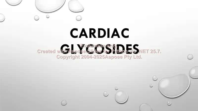 Cardiac glycosides 1