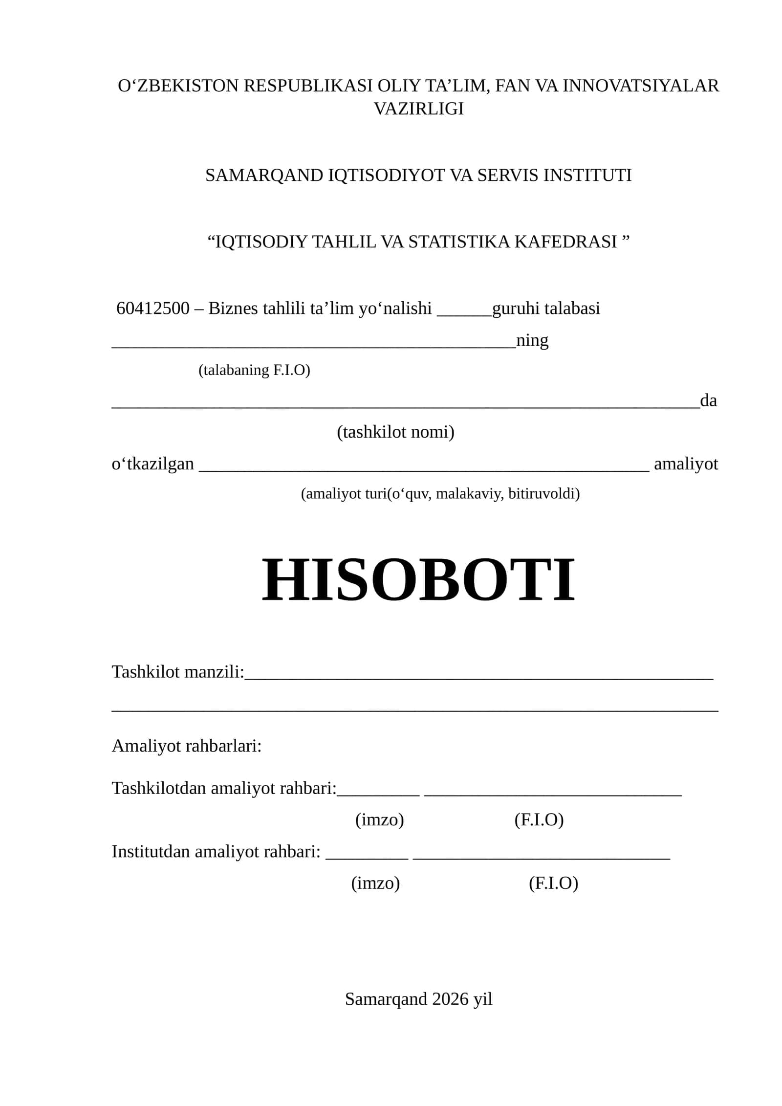 “Agrobank” aksiyadorlik tijorat banki Navoiy viloyati Xatirchi filiali Amaliyot hisoboti. 1