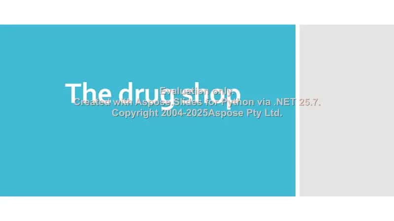The drug shop 1