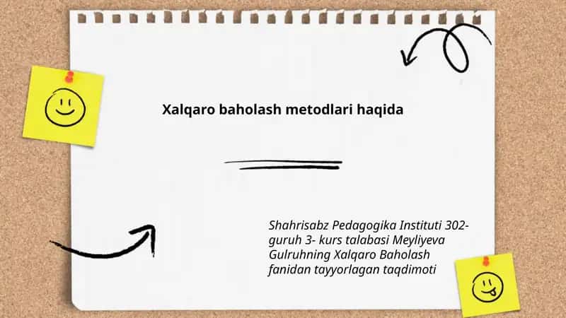 Xalqaro Baholash Metodlari Haqida 1