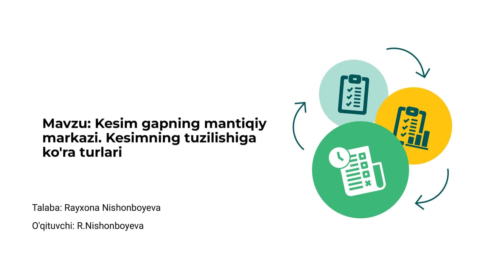 Kesim gapning mantiqiy markazi 1
