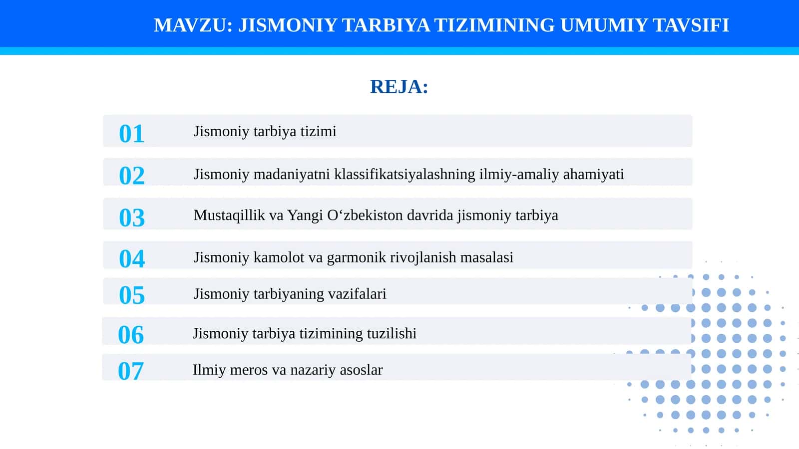 JISMONIY TARBIYA TIZIMINING UMUMIY TAVSIFI 1