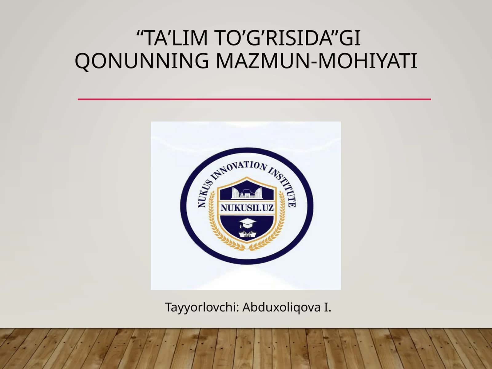 “taʼlim toʼgʼrisida”gi qonunning mazmun-mohiyati 1