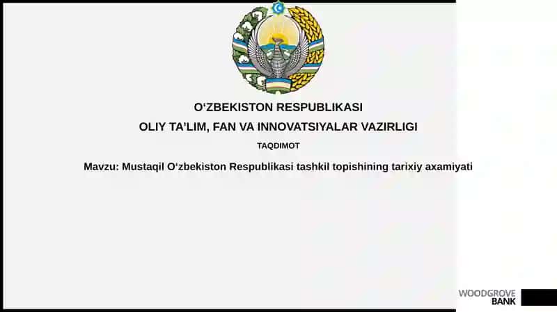 Oʻzbekiston Respublikasi tashkilot topishi
