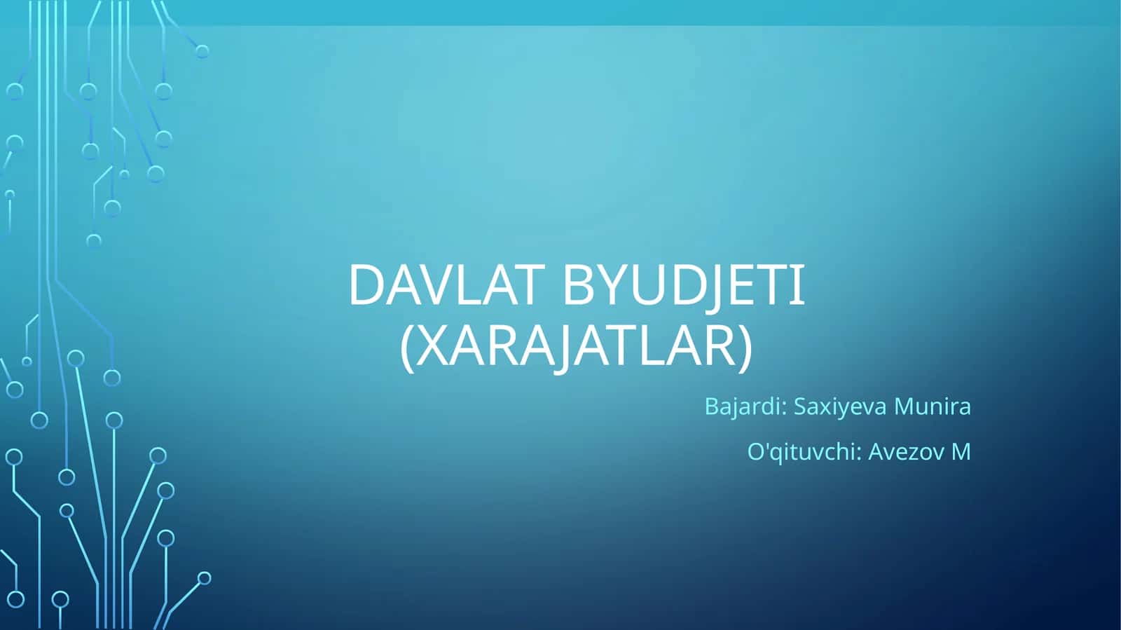 davlat byudjeti xarajatlari 1