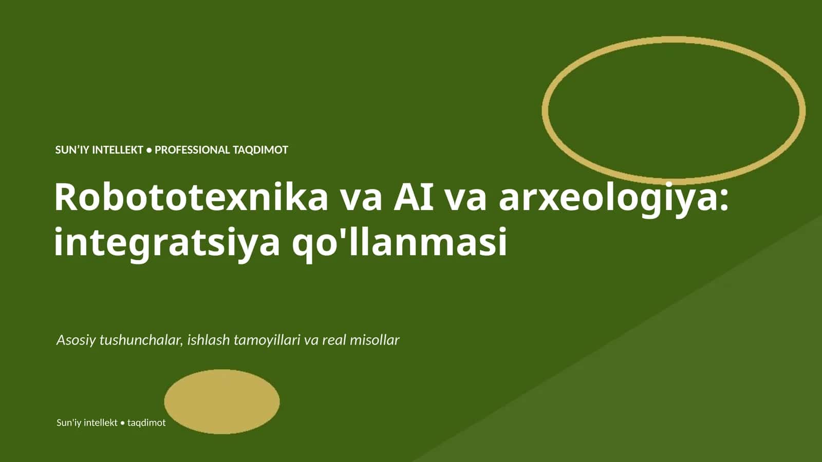 Robototexnika va AI va arxeologiya: integratsiya qo'llanmasi 1