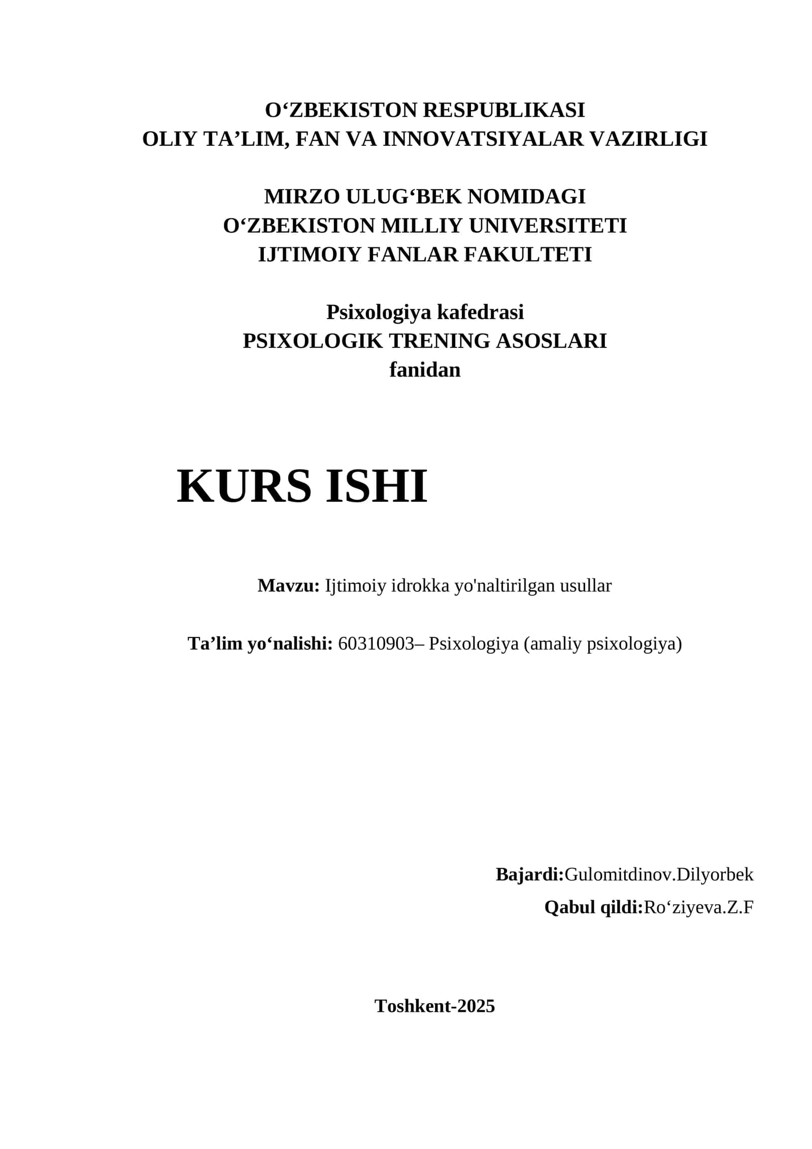 PSIXOLOGIK TRENING ASOSLARI 1