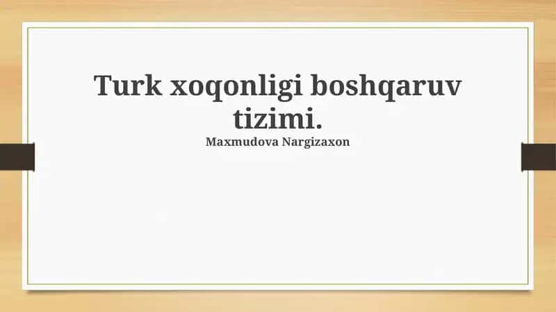 Turk xoqonligi boshqaruv tizimi 1