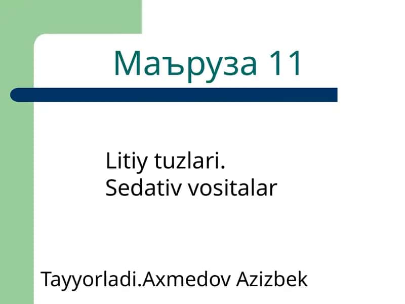Litiy tuzlari 1