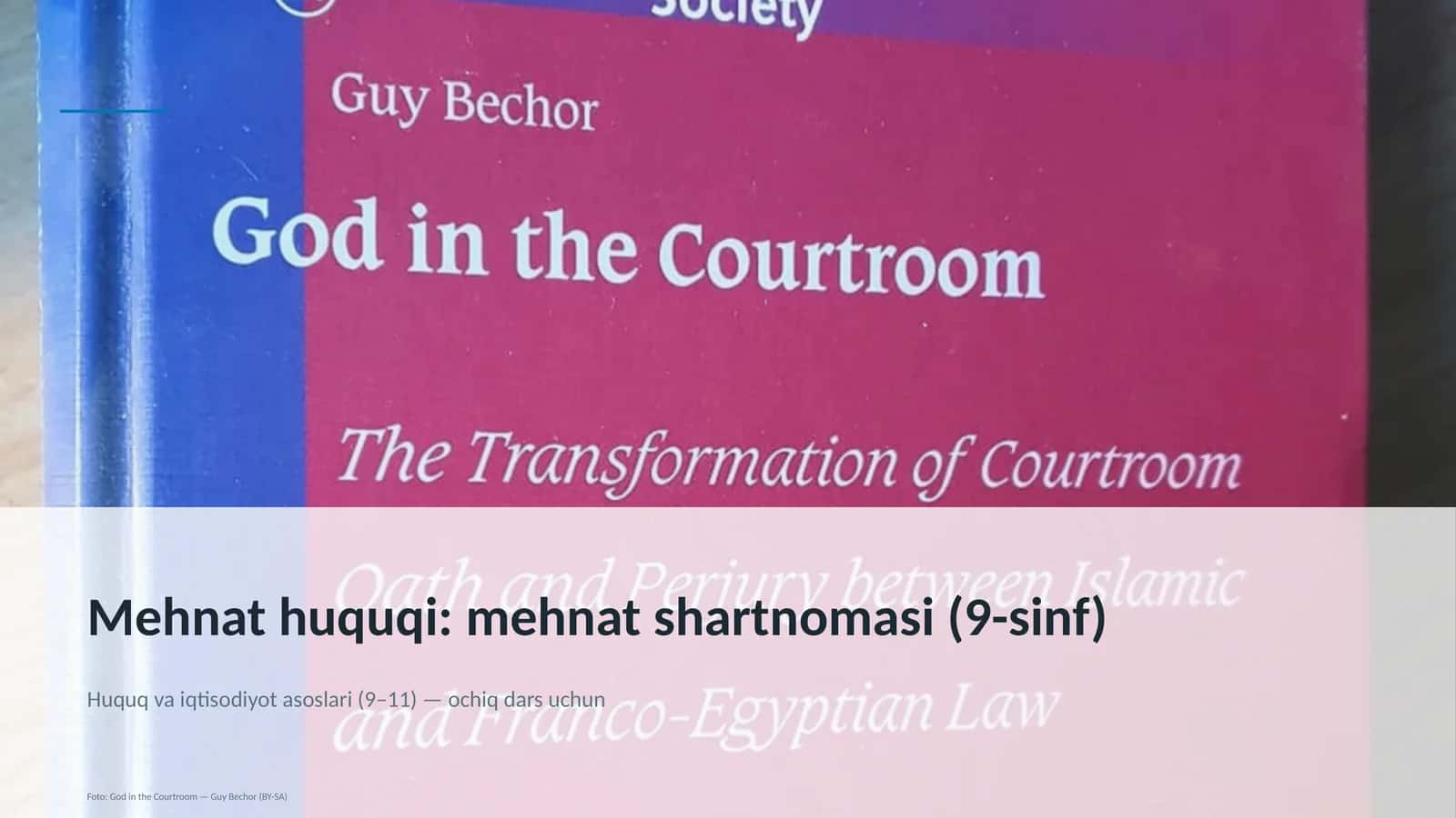 Mehnat huquqi: mehnat shartnomasi (9-sinf) 1