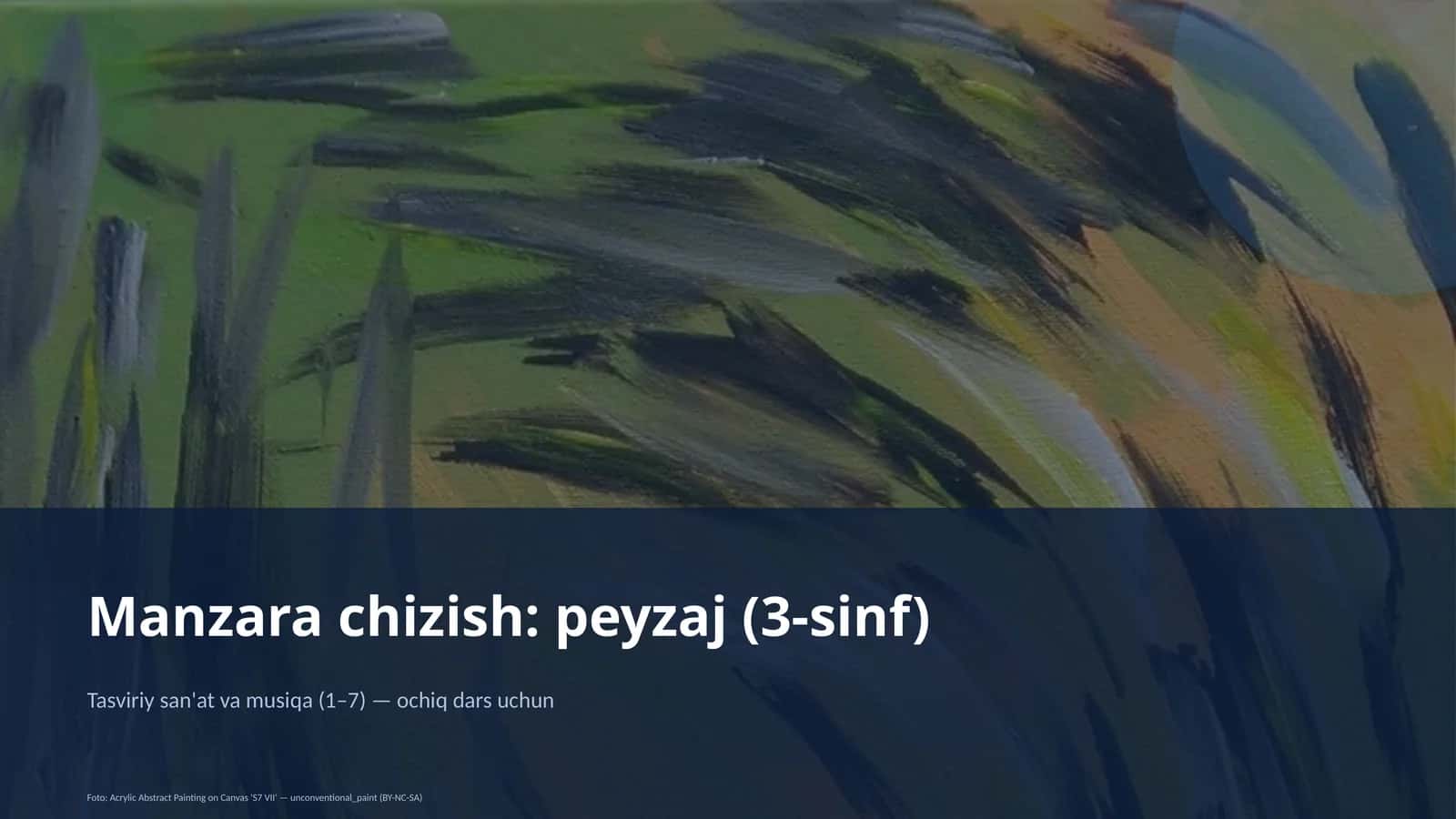 Manzara chizish: peyzaj (3-sinf) 1