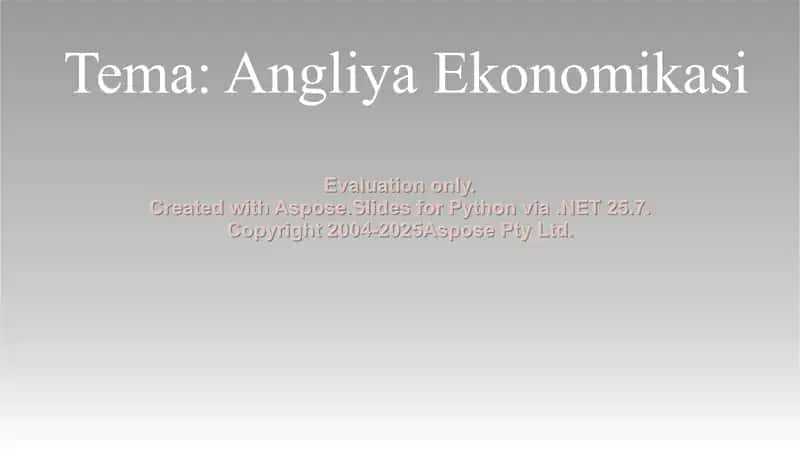 Angliya ekonomikası taqdimoti 1