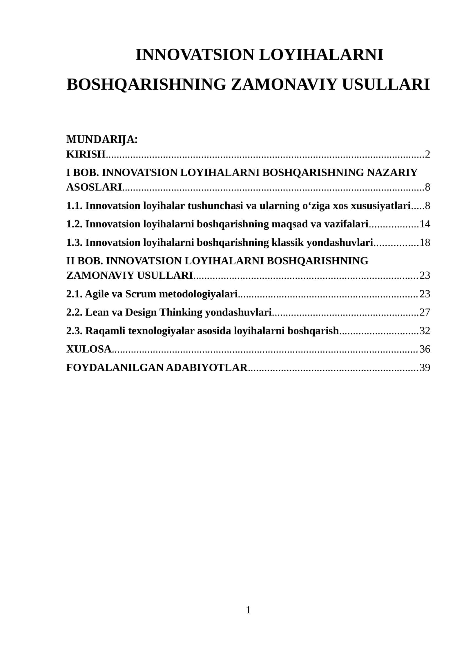 INNOVATSION LOYIHALARNI BOSHQARISHNING ZAMONAVIY USULLARI 1