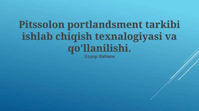 Pitssolon Portland Tsementi 1