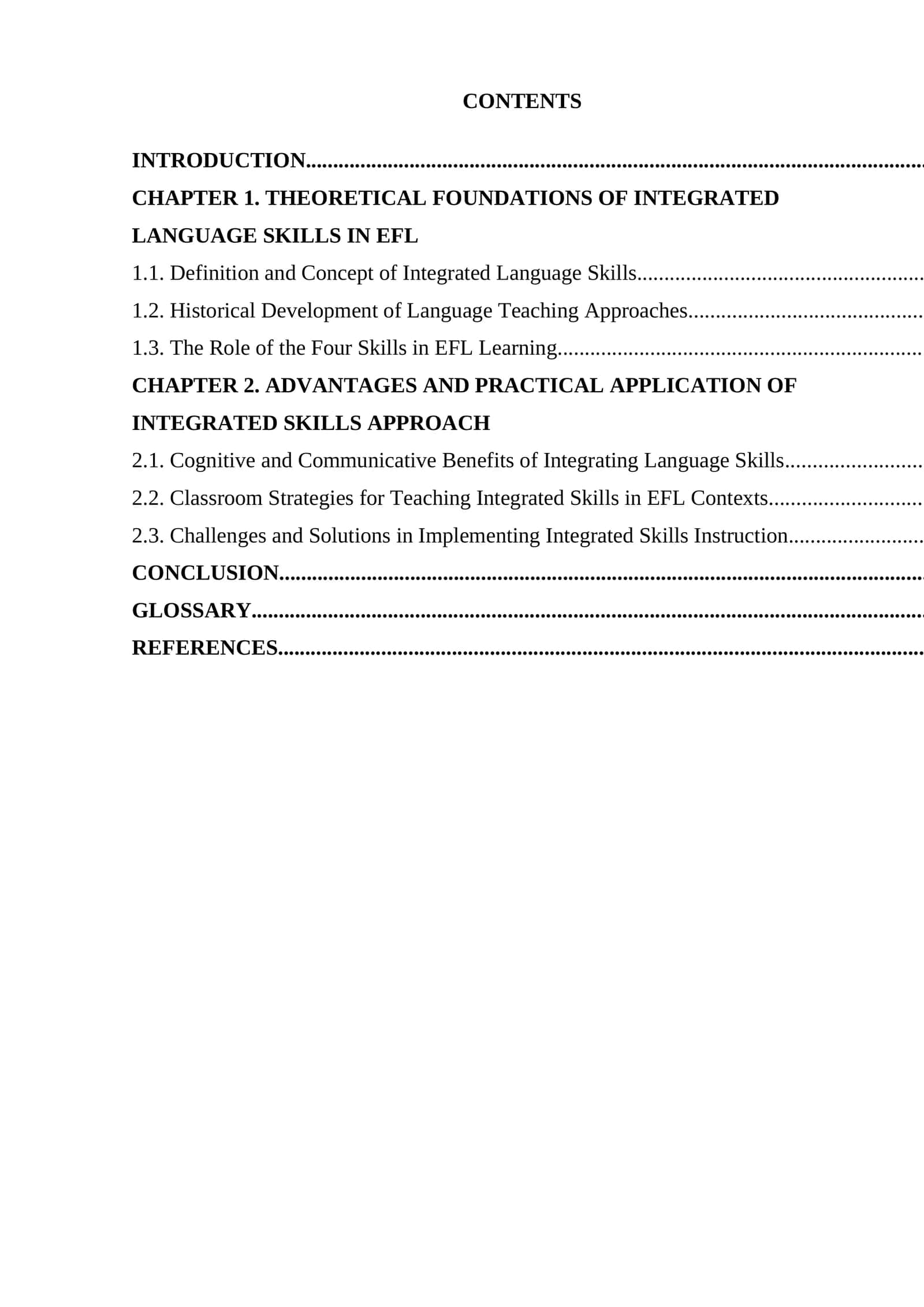 Benefits of Integrated Language Skills for EFL Learners 1