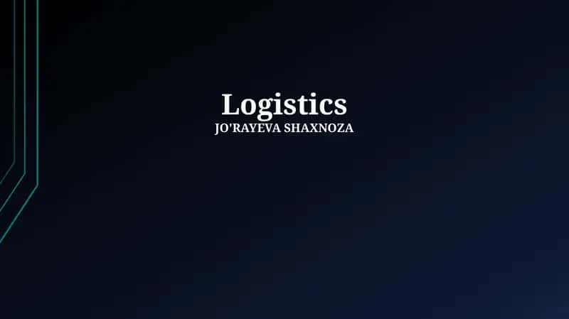 Logistics 1