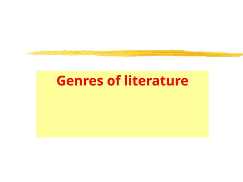 Genres of literature 1