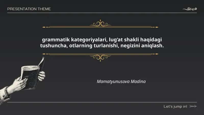 Lug‘at shakli va grammatik shakl farqlari 1