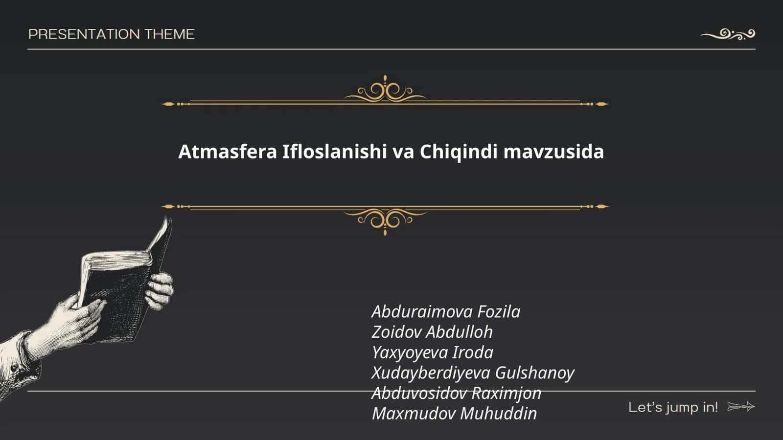 Atmosfera Ifloslanishi va Chiqindi Mavzusida 1