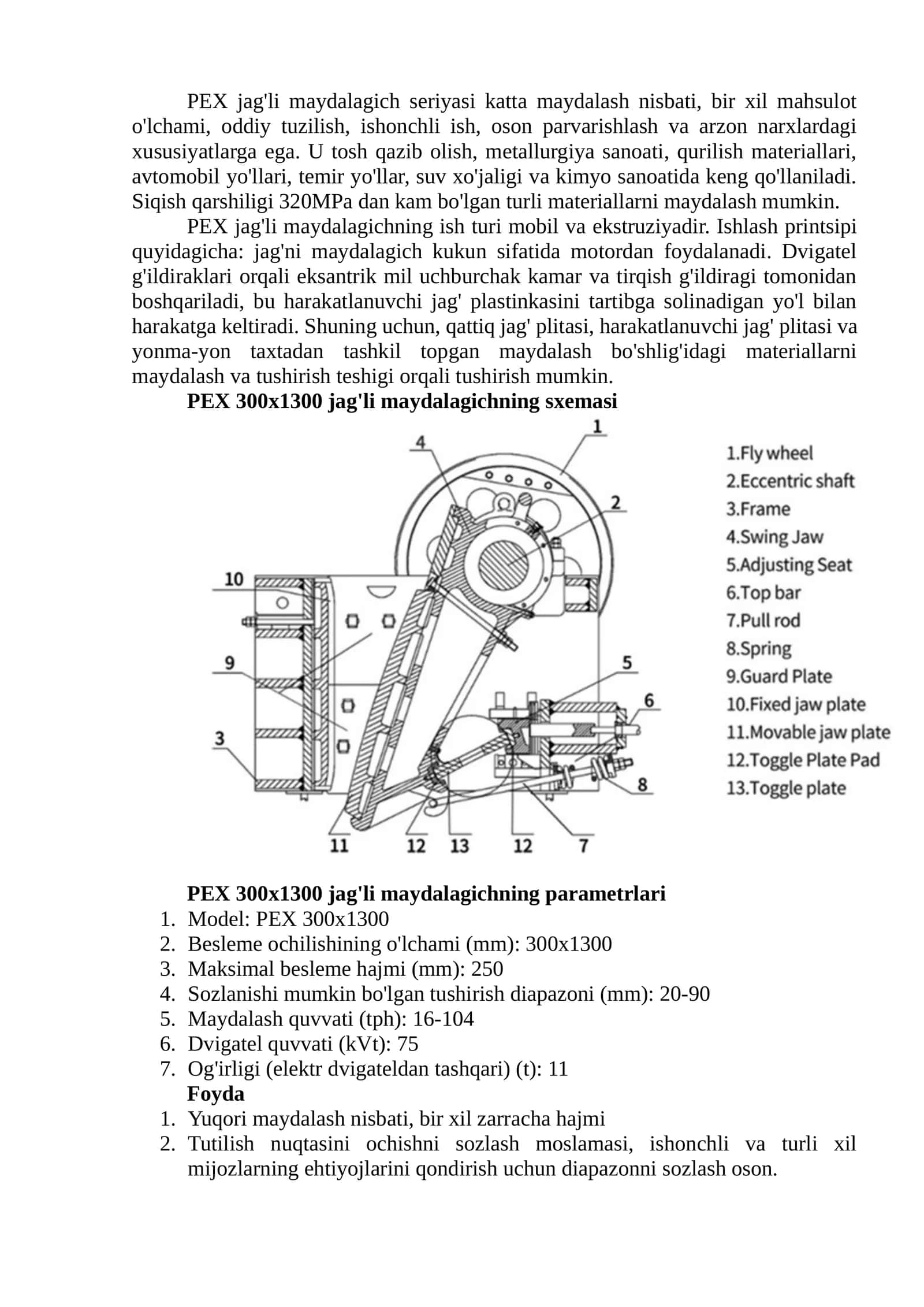 PEX 300x1300 jag'li maydalagich 1