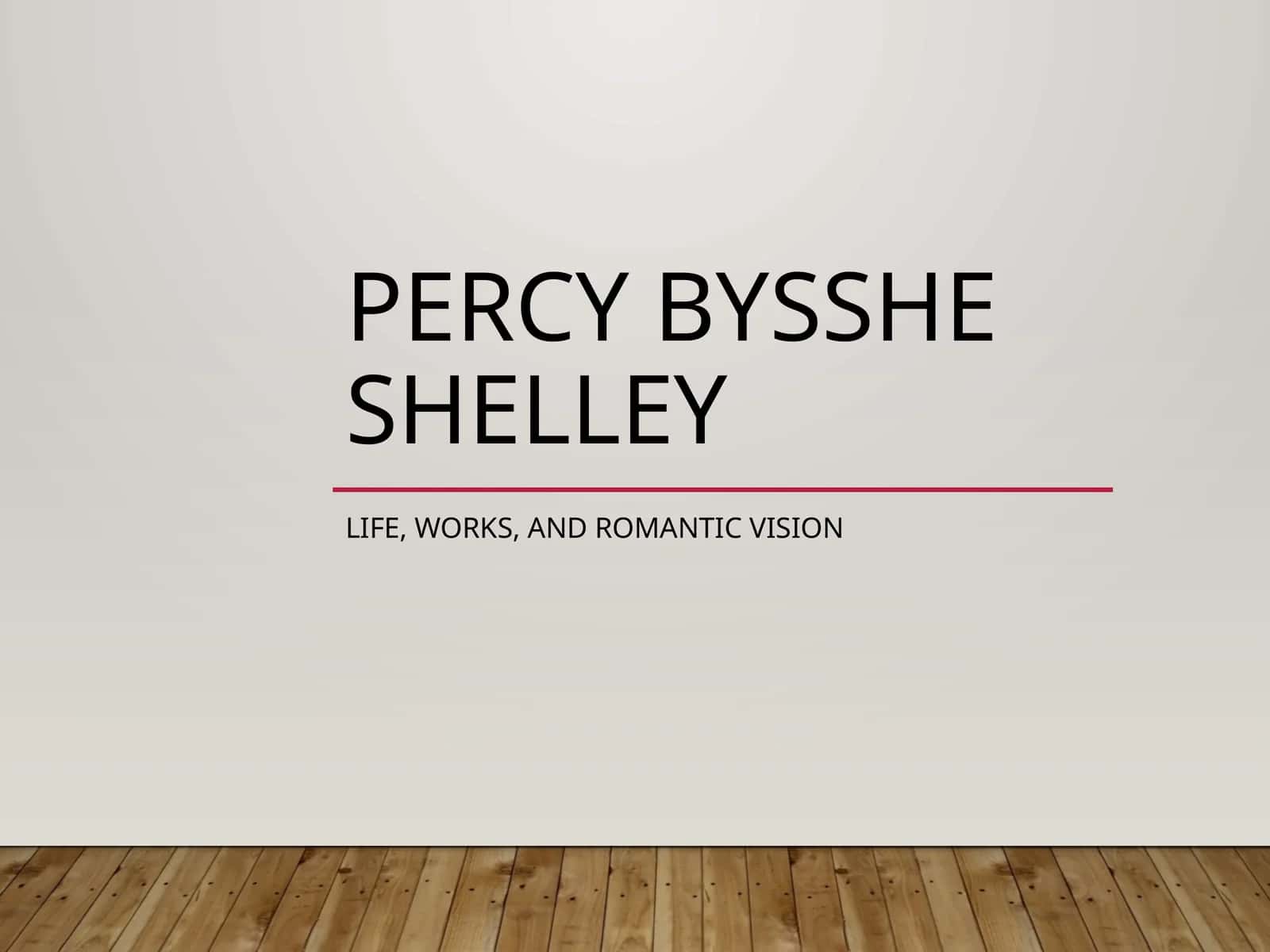 Percy Bysshe Shelley 1