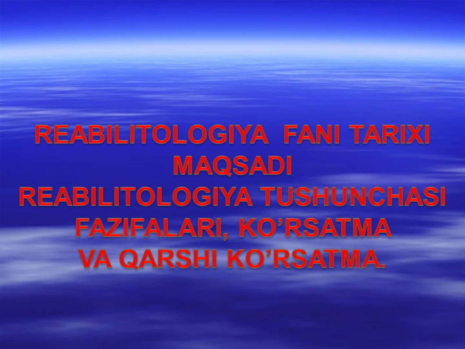 Fizioterapiyani rivojlanishi 1