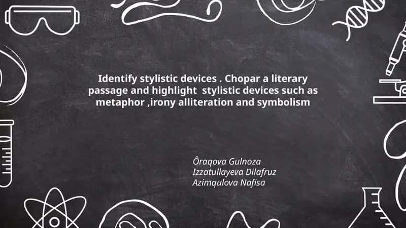 Identify Stylistic Devices 1