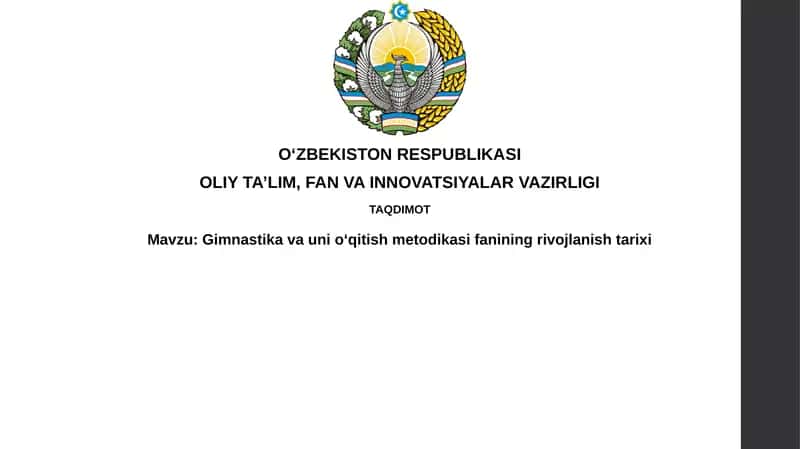 Gimnastika va unioʻqitish metodikasi 1