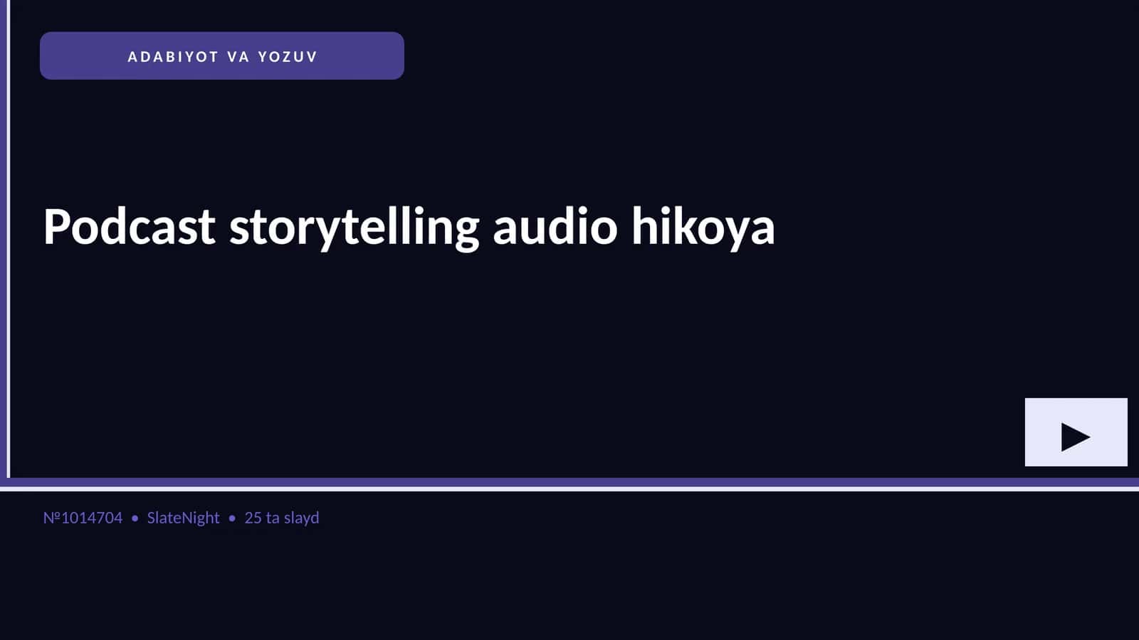 Podcast storytelling audio hikoya 1