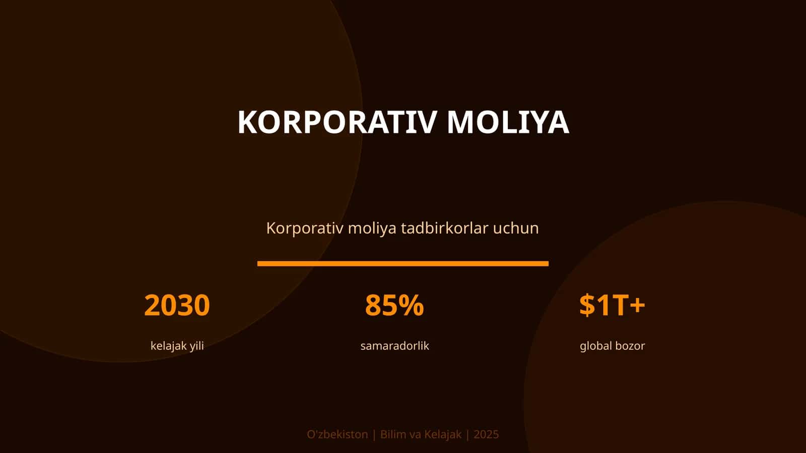 Korporativ moliya 1