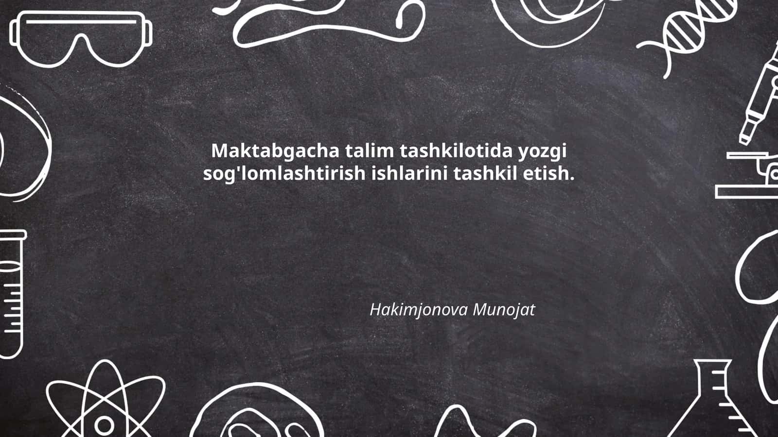 Yozgi sog'lomlashtirish dasturi 1