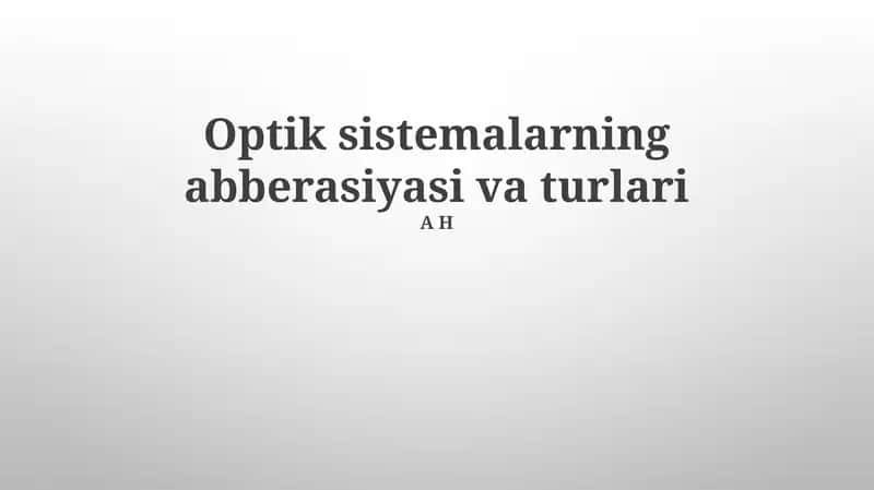 Singdirish Xromatizmi 1