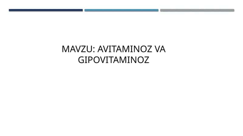 avitaminoz va gipovitaminoz 1