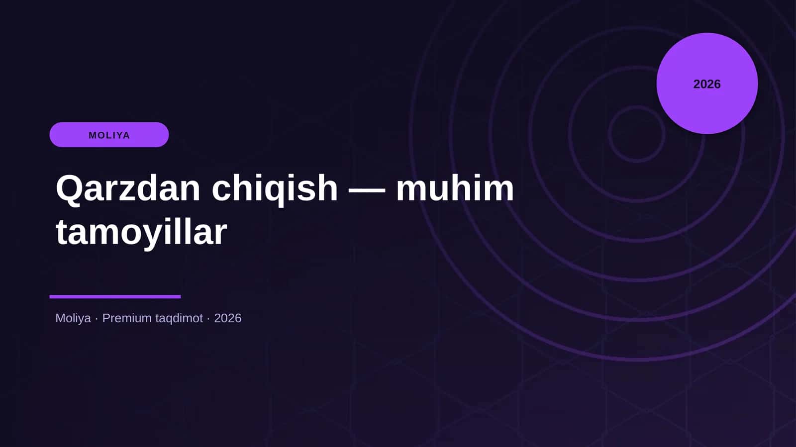 Qarzdan chiqish — muhim tamoyillar 1